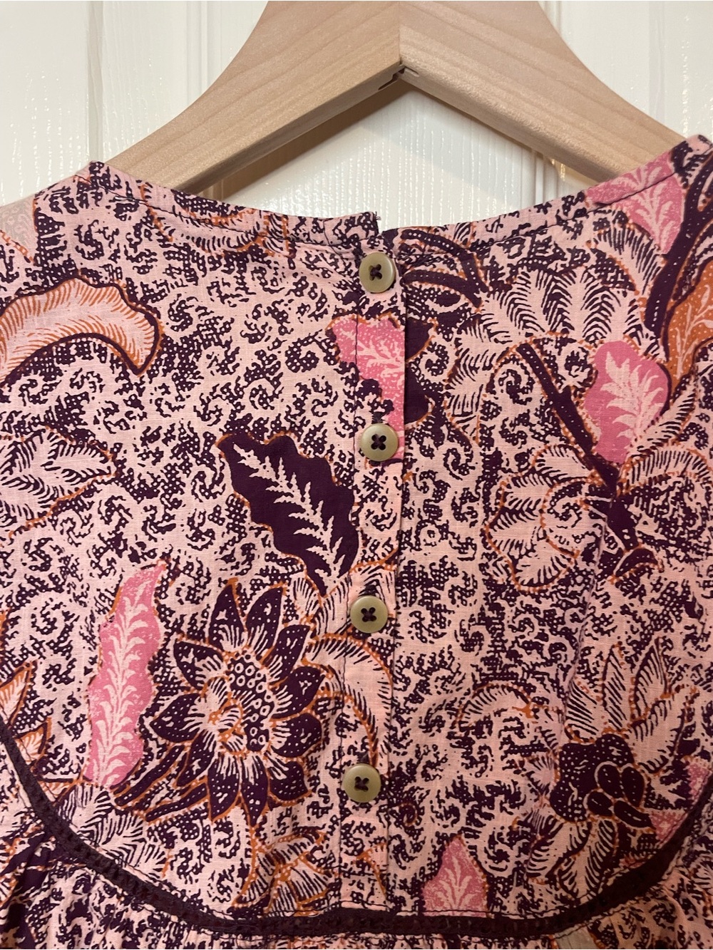 Madewell Bali Blooms Yoked Puff Sleeve Top Size Small - Picture 9 of 10
